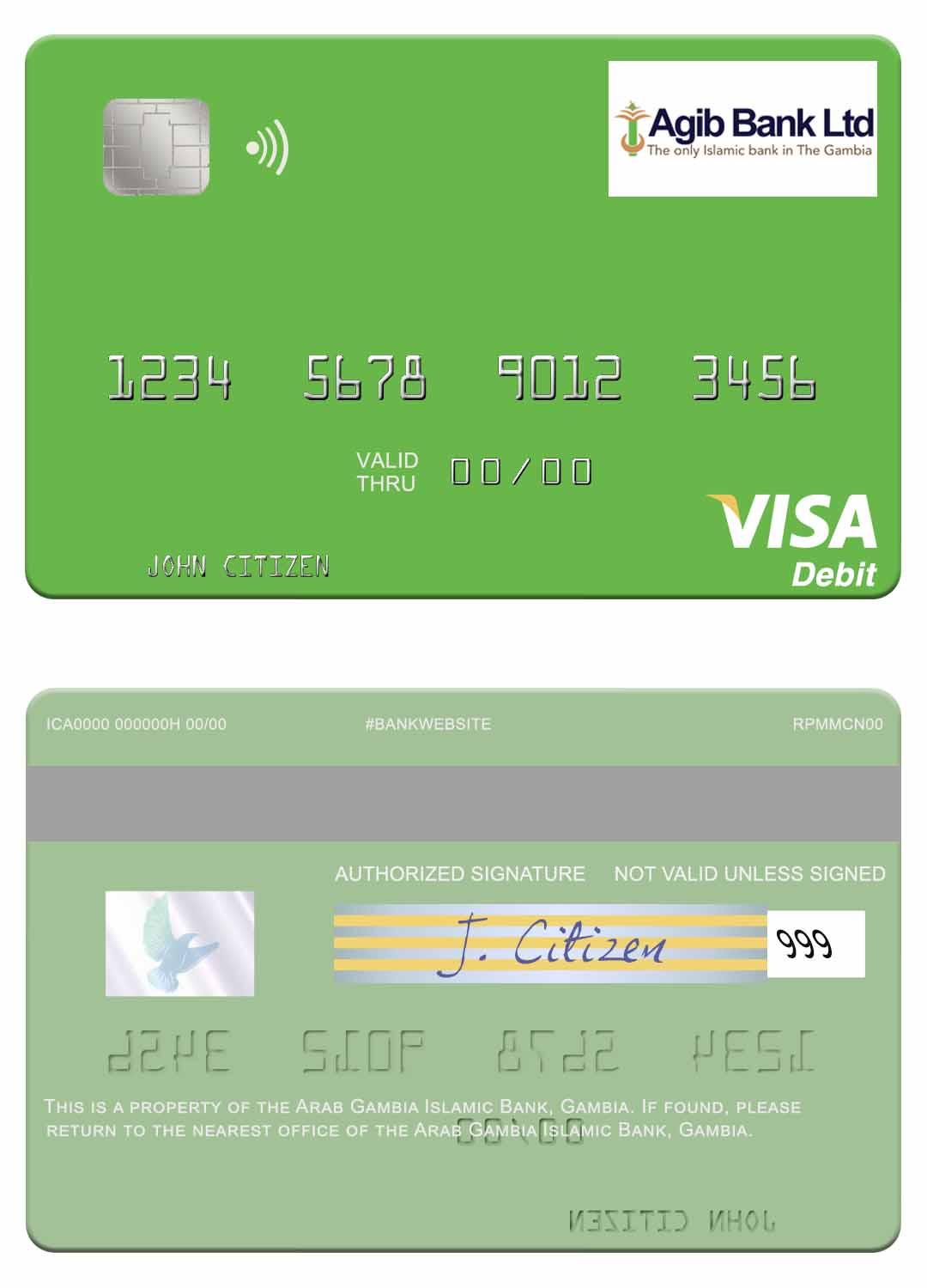 Gambia Arab Gambia Islamic Bank visa debit card